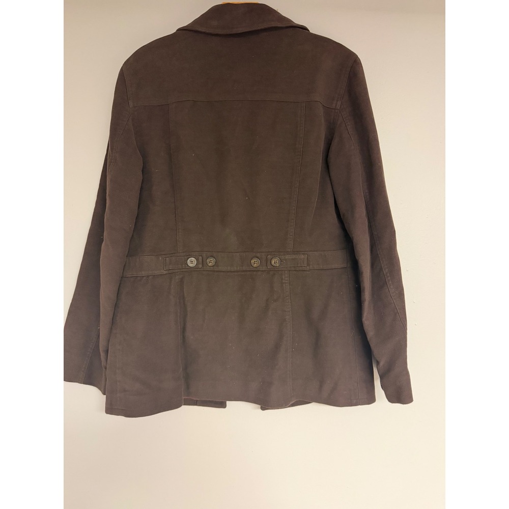Harolds Vintage Brown Cotton Utility Jacket Blazer Made in USA Size 4 - Picture 4 of 5